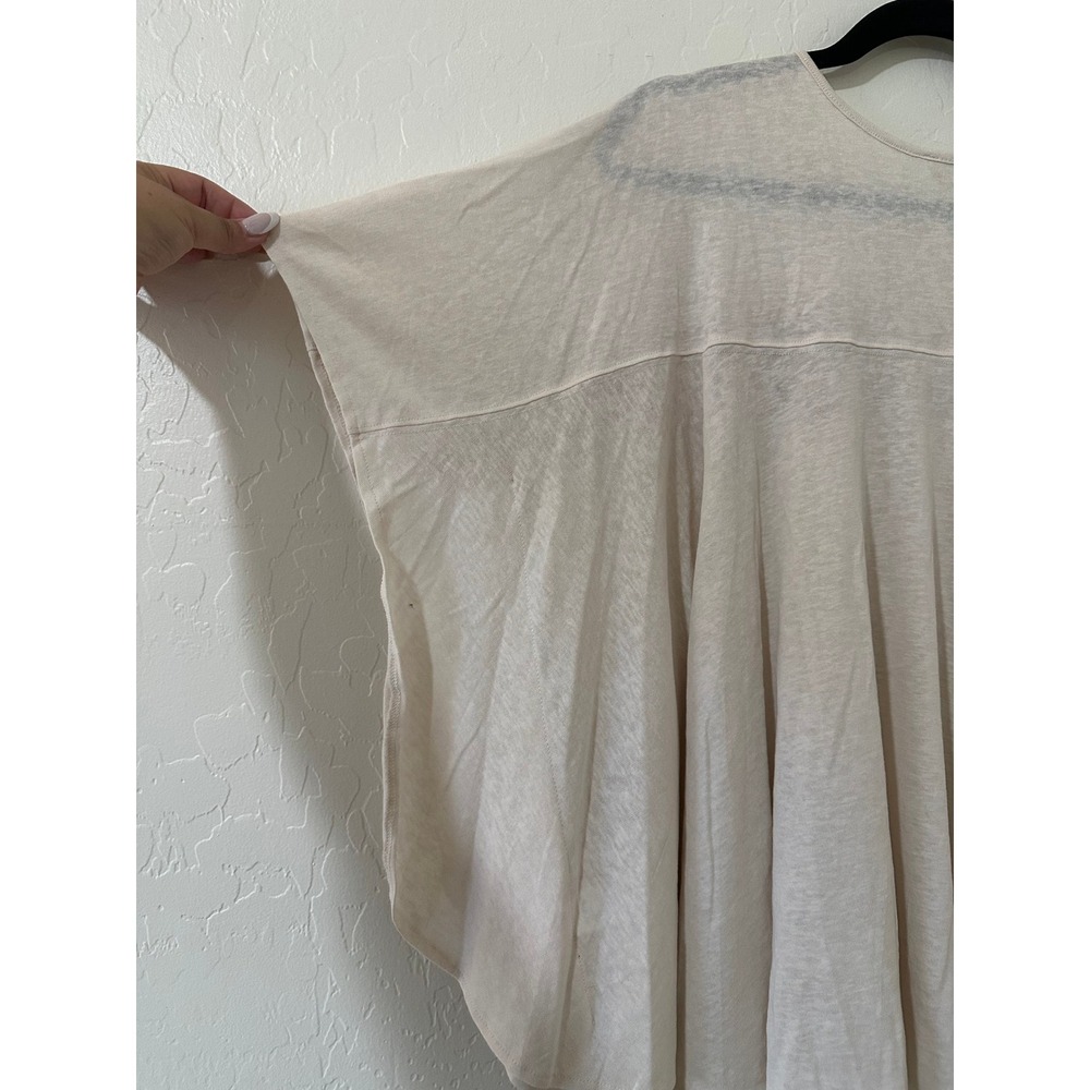 Easel Los Angeles Floral Embroidered Oversized Knit Top Cream Boho L Peasant - Picture 11 of 15